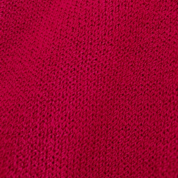 St. John - Red/Magenta Button Sweater, Great Condition, Women's Medium, Wool - Picture 6 of 7